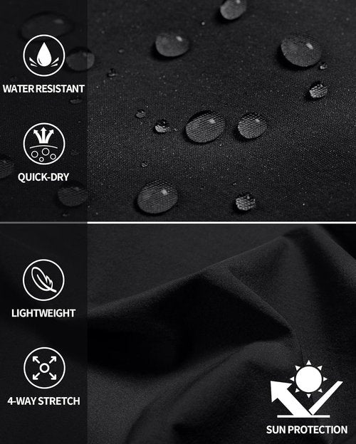 Hugut Men's Hiking Cargo Shorts - Quick Dry Lightweight Travel Shorts with Multi Pockets | Ideal for Fishing, Camping, Golf