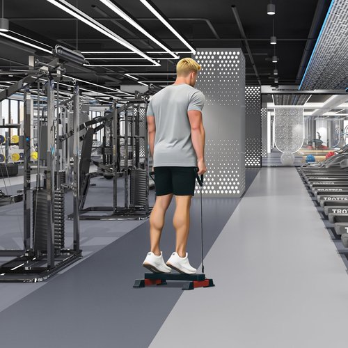 Steel Calf Raise Block, Heavy-Duty Calf Stretcher,Calf Raise Machine, for Squat and Stretch Exercises, with Tension Control Band for Full Body Workout - Gym,Home,Office