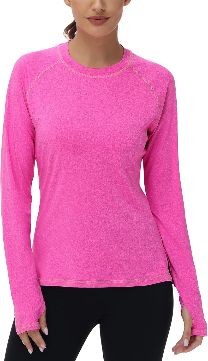 Skiennix Swim Rash Guard Shirt - Long Sleeve UV Sun Protection SPF 50+ with Thumbhole | Quick Dry for Beach & Hiking