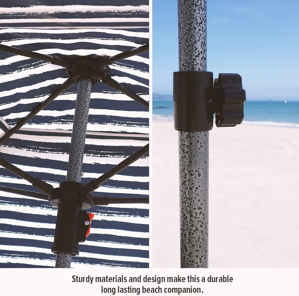 Qipi Beach Cabana - Portable 6' x 6' Waterproof Canopy with UPF 50+ UV Protection | Easy Setup Shade for Family & Friends