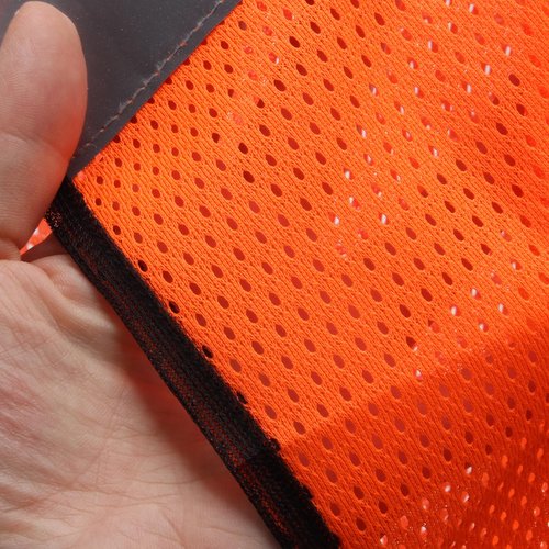Lxmxgk Blaze Orange Safety Panel, Blaze Orange Mesh Safety Panel with Reflective Strips, Lightweight High Visibility Hunting and Outdoors Safety Panel for Backpacks, Tents, Blinds, and Gear (4)