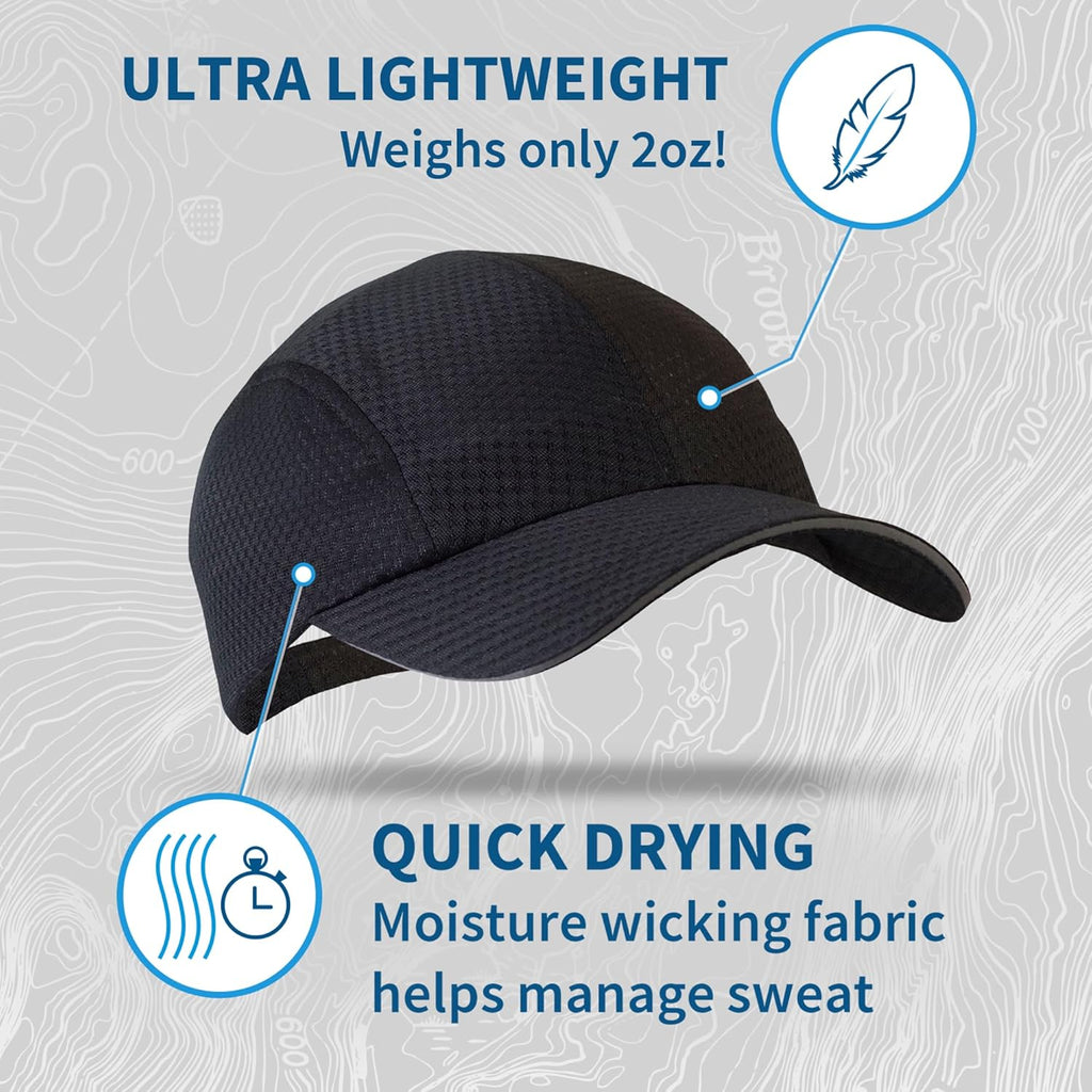 TrailHeads Performance Men's Running Hat - Lightweight, Quick-Dry Athletic Cap for Gym & Tennis