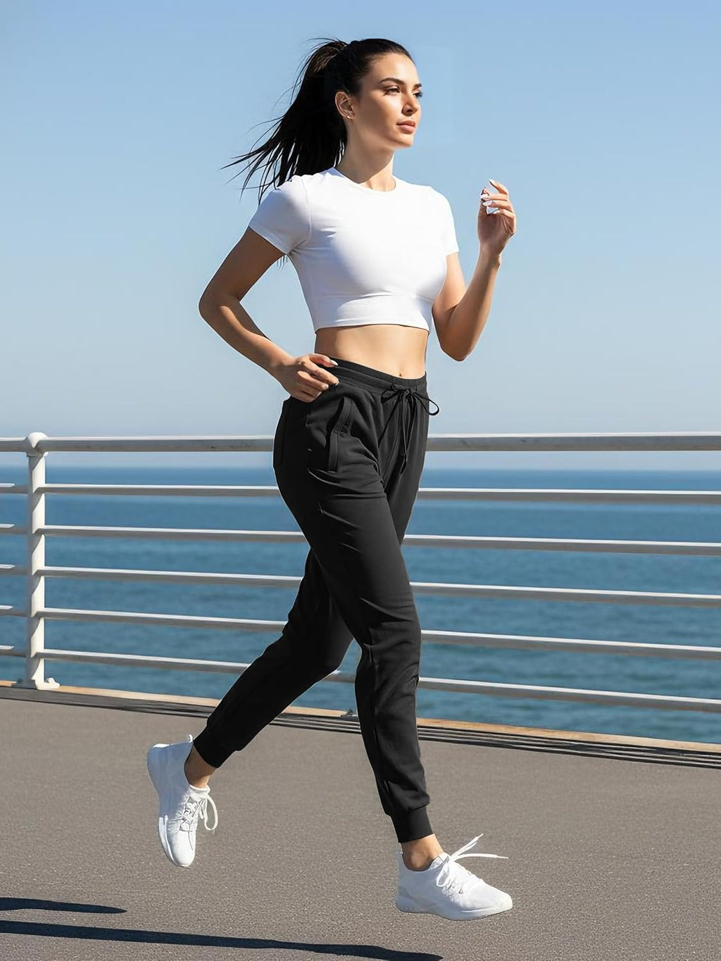 SEVEGO Lightweight Cotton Joggers for Women - Comfortable Athletic Pants | Available in 30/32/34/36 Inseam