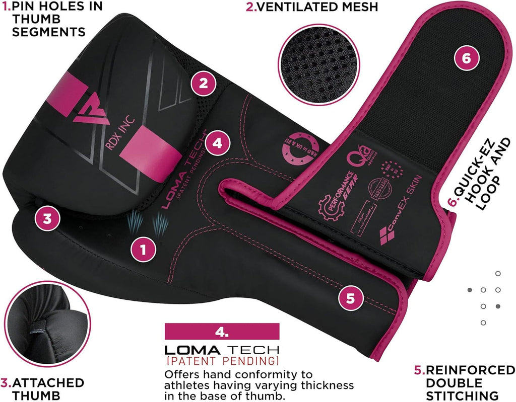 RDX Boxing Gloves - Pro Training & Sparring | Maya Hide Leather for Muay Thai & MMA | Ventilated Palm, 8-18 Oz Options