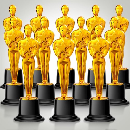 Mini Plastic Trophy Award - Hollywood Theme Party Decorations for Contests & Events | Small Size