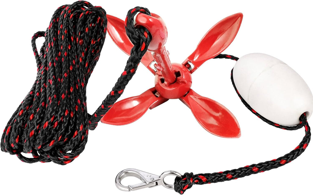 Young Marine Grapnel Anchor Kit - Lightweight 3.5 lbs for Small Boats, Kayaks, PWC & Jet Skis