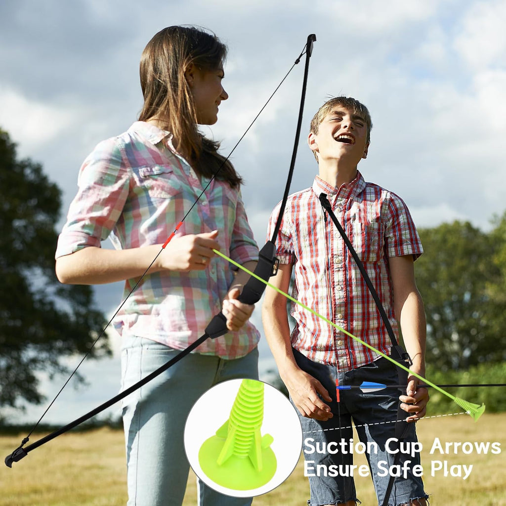 Skiennix Kids Bow and Arrow Set - 45" Longbow Archery Kit for Ages 8-14 | Perfect Gift for Beginner Archers