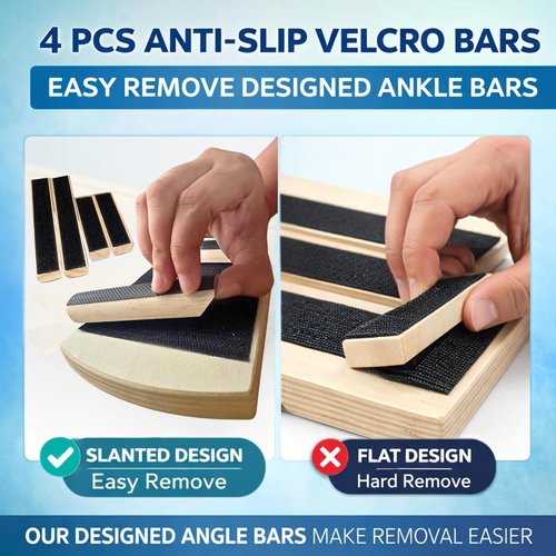Ankle Balance Board - Premium 5-in-1 Slanted Birchwood Foot Trainer for Ankle Strength & Stability