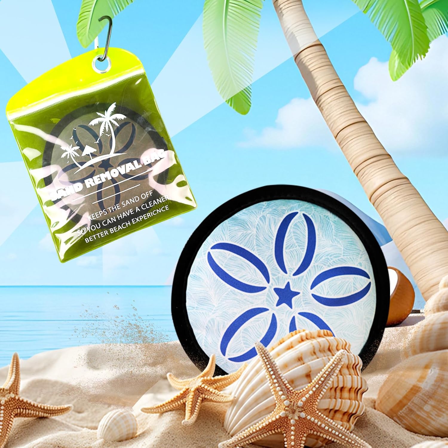 Skiennix Beach Sand Remover - Gentle Instant Sand Removal Bag for Vacation Travel & Cruise Essentials