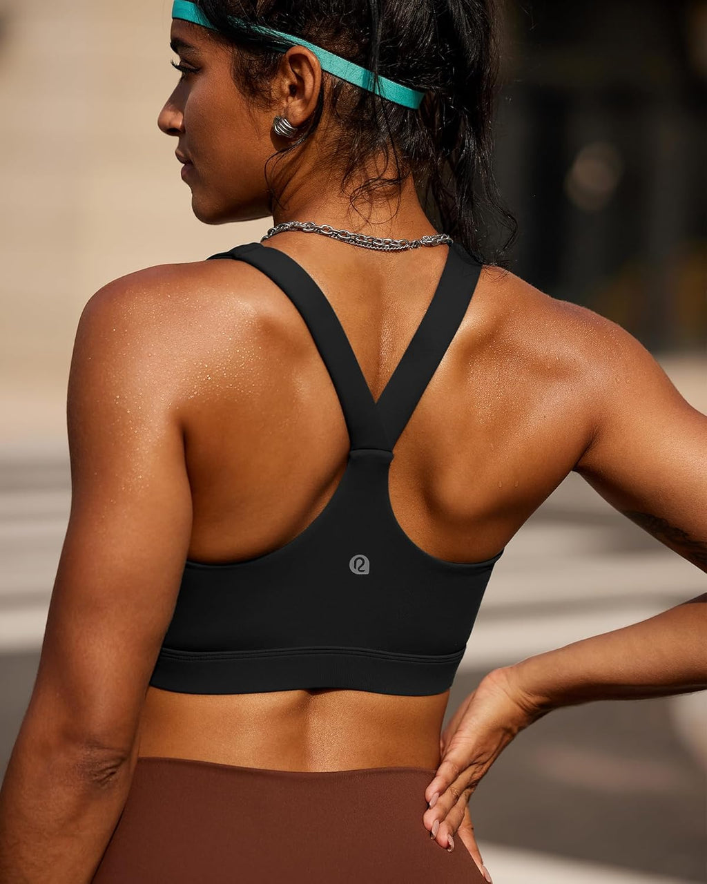RUNNING GIRL High Support Sports Bra - Molded Cup Racerback Design for Women, Perfect for Workouts