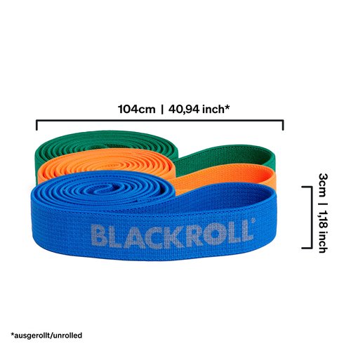 BLACKROLL - Super Band Set, Long Bands for Working Out, Resistance Bands for Legs and Glutes, Workout Bands for Stretching and Exercise, Booty Bands for Home Gym Equipment, Set of 3