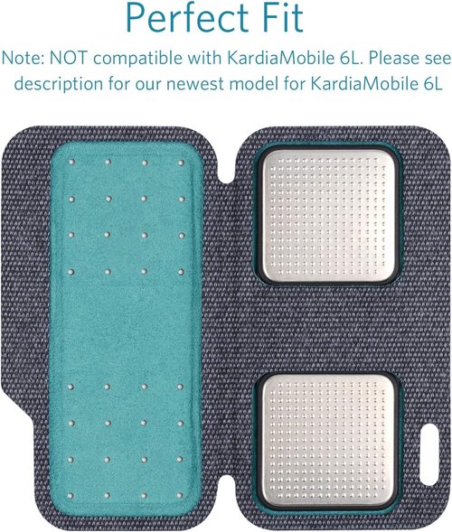 CoBak Kardia Mobile EKG Monitor Case - Compact Travel Design with Magnetic Closure, Dark Blue