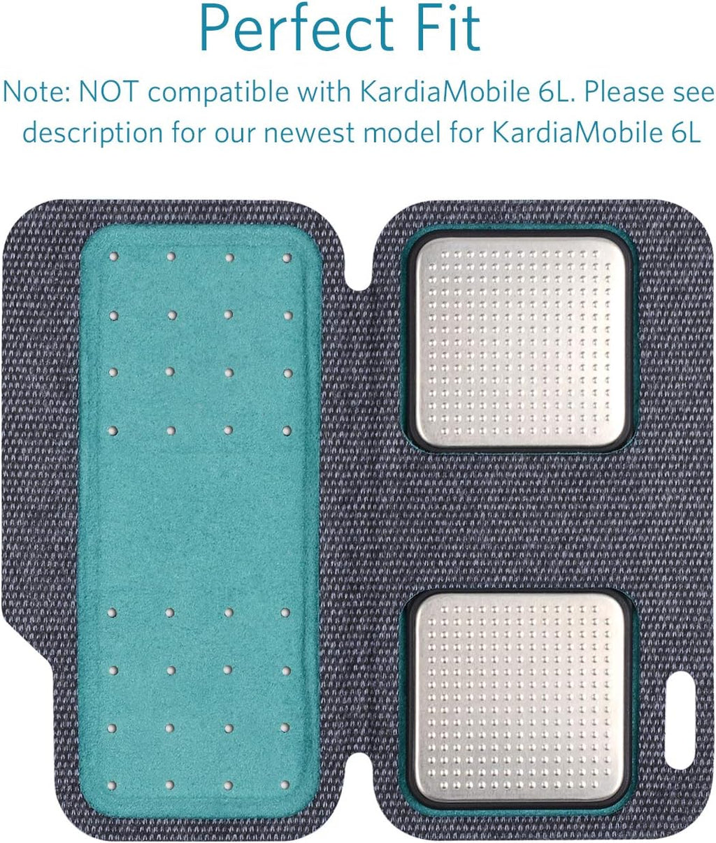 CoBak Kardia Mobile EKG Monitor Carrying Case - Compact Travel Case with Magnetic Closure, Dark Blue