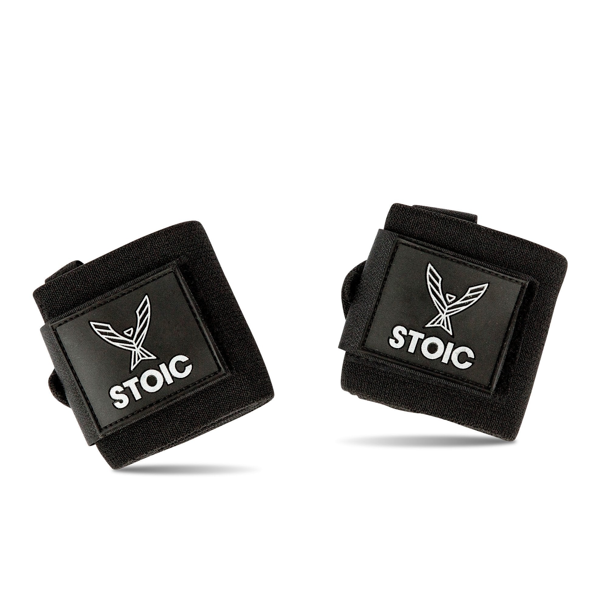 Wrist Wraps weightlifting, powerlifting, cross training, bodybuilding with thumb loop. Professional grade for gym workout, men and women weight lifting and strength training by Stoic - Black 36 Inch