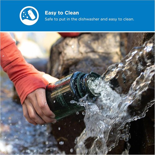 Nalgene 32 oz Wide Mouth Water Bottle - BPA-Free, Durable, Leak-Proof Design for Hiking & Travel