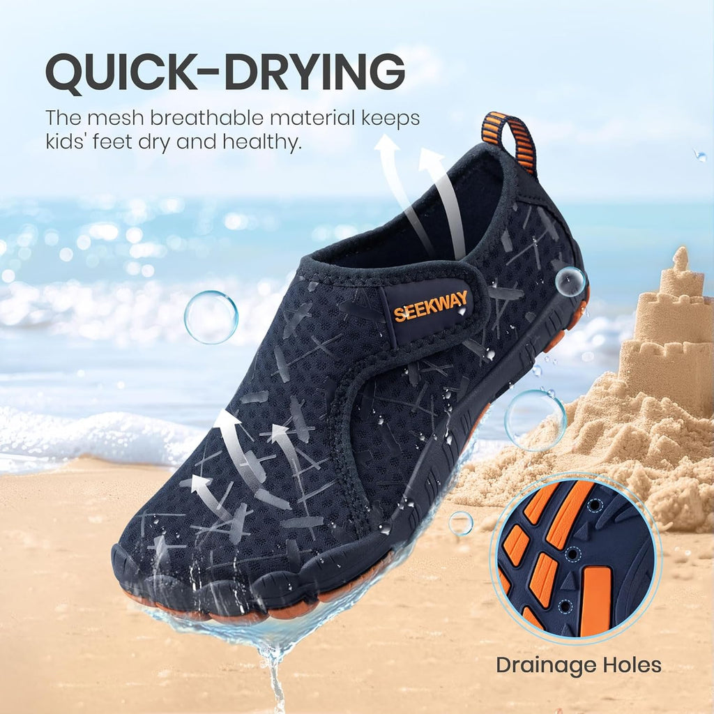 SEEKWAY Barefoot Water Shoes for Kids - Quick-Dry, Non-Slip Sand Shoes for Hiking & Beach | Toddler Sizes
