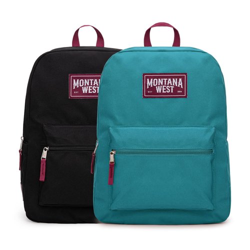Montana West Backpack for Women Men 2 PCS Lightweight College Bookbags Casual Daypack Backpacks for Commute & Travel