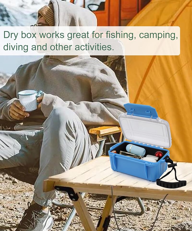 Floating Small Dry Box for Kayaking - Blue Waterproof Storage Container