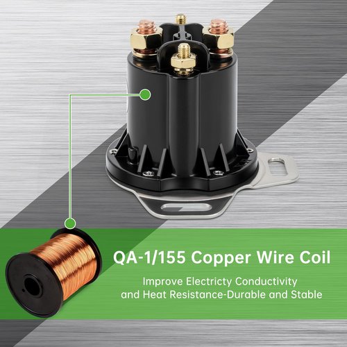 10L0L Golf Cart 48V 150A Solenoid for EZGO RXV 2008-up Electric Golf Cart,4 Terminal,Replace OEM 624317 649373