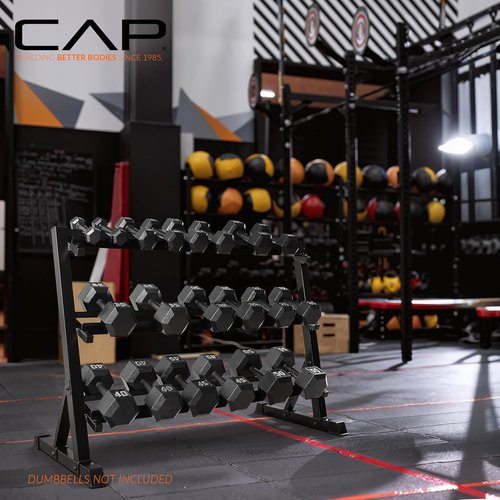 CAP Barbell Dumbbell Rack - Versatile Storage for 5-50lb or 5-75lb Dumbbells | Multiple Options Available