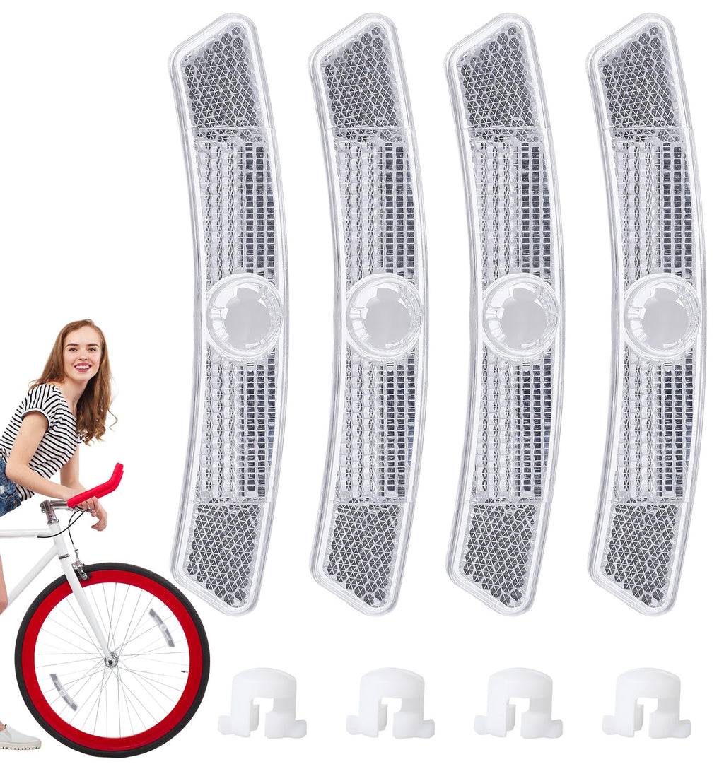 Thrymme 4PCS Bike Reflectors, Plastic Bike Wheel Reflectors for Night Riding, Safety for Road Mountain Bicycle Night Riding