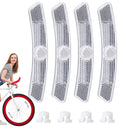 Thrymme 4PCS Bike Reflectors, Plastic Bike Wheel Reflectors for Night Riding, Safety for Road Mountain Bicycle Night Riding