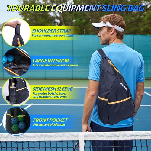 Pickleball Paddles Set of 2, Fiberglass Surface & Polypropylene Honeycomb Core, Lightweight 7.5oz, Cushioned Grip & Large Sweet Spot, Pickle Ball Rackets with 4 Balls and Bag for Beginner Men Women