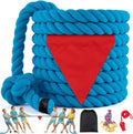 Skiennix Tug of War Rope - 25ft Soft Cotton Outdoor Pulling Rope for Team Building & Family Fun | Blue