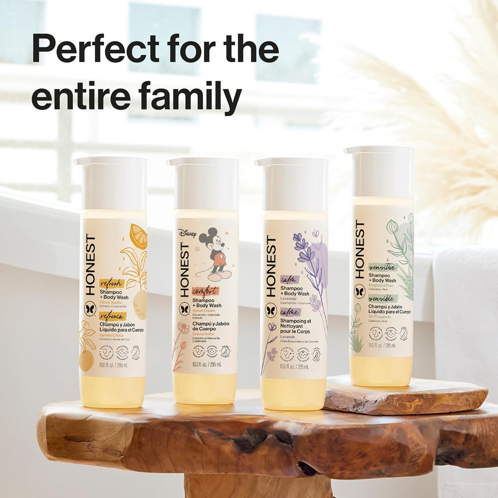 The Honest Company 2-in-1 Cleansing Shampoo & Body Wash - Gentle, Tear-Free Formula for Babies | 10 fl oz