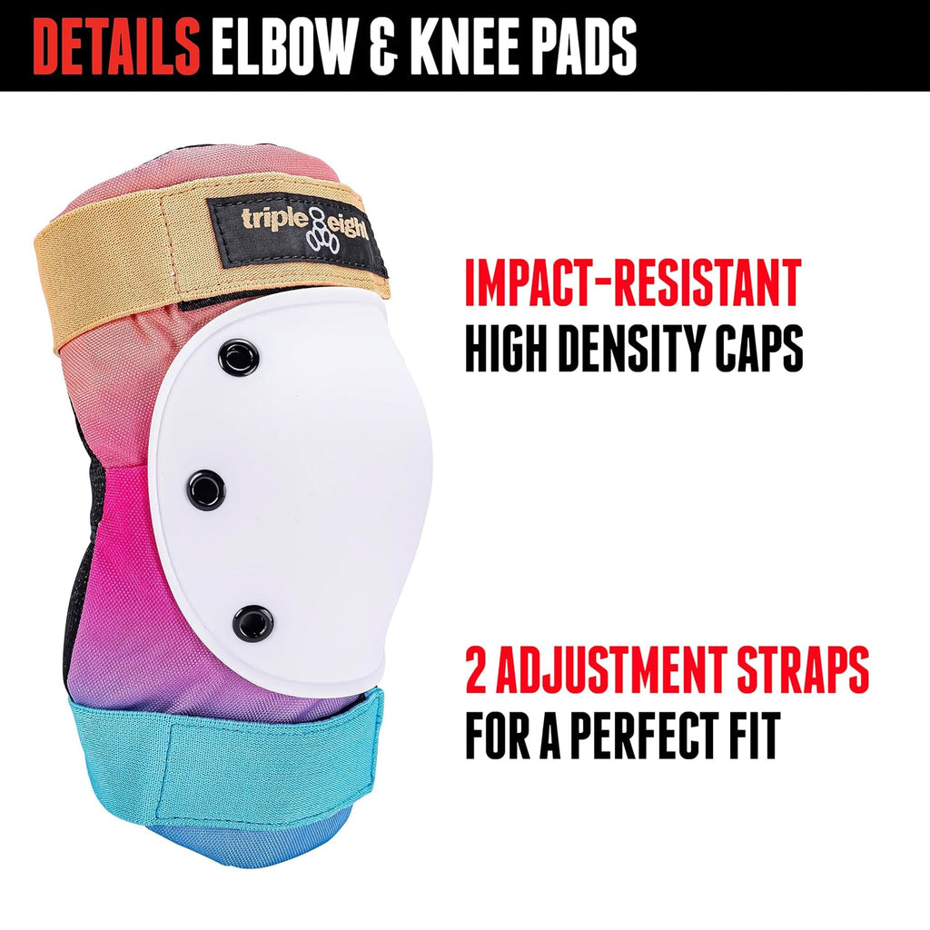 Triple Eight Saver Series Pad Set - 3-Pack Protective Gear for Skateboarding & Biking