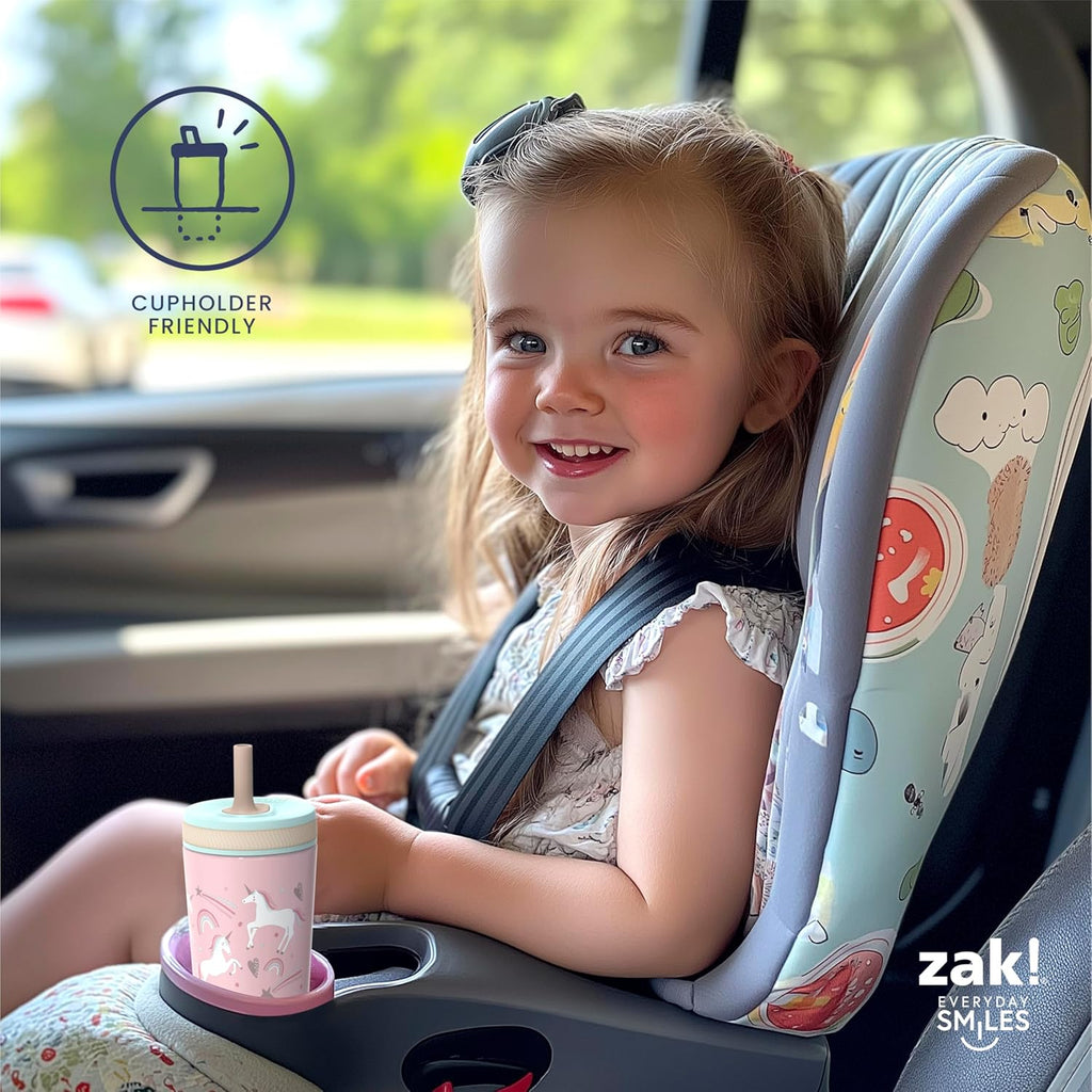 Zak Designs Kelso Tumbler Set - Leak-Proof Kids' Cups with Straw & Bonus Sipper | 3-Piece Non-BPA Bundle