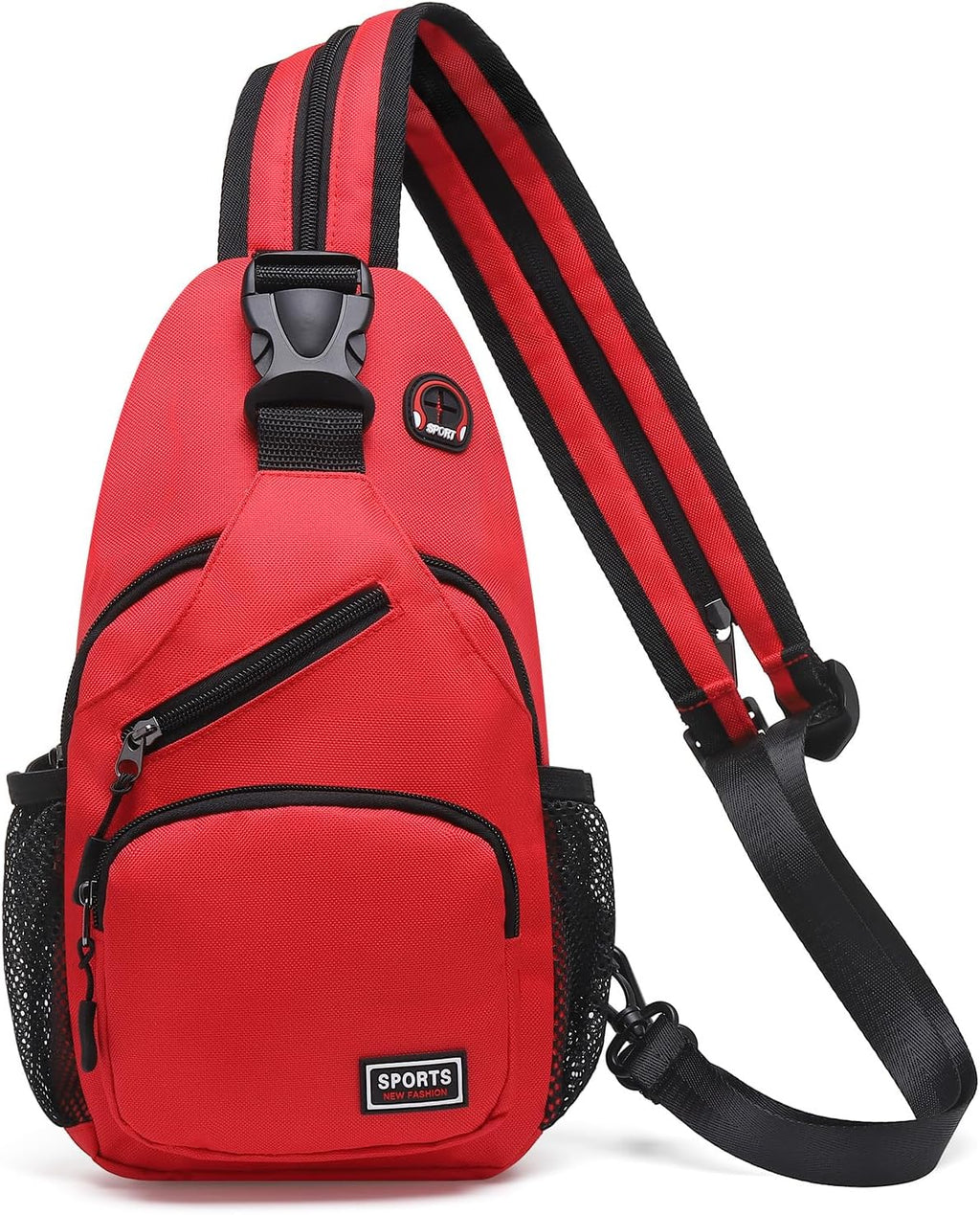 Skiennix Convertible Sling Bag - Lightweight Crossbody Backpack for 7.9" Tablet | Casual Travel & Hiking (Red)