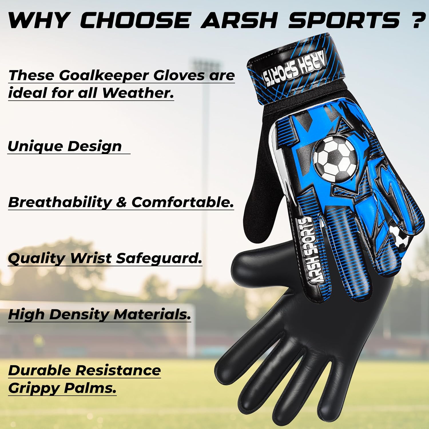 Skiennix Soccer Goalie Gloves - Youth Goalkeeper Gloves with 4MM Latex Palm & Anti-Slip Design | Double Wrist Protection
