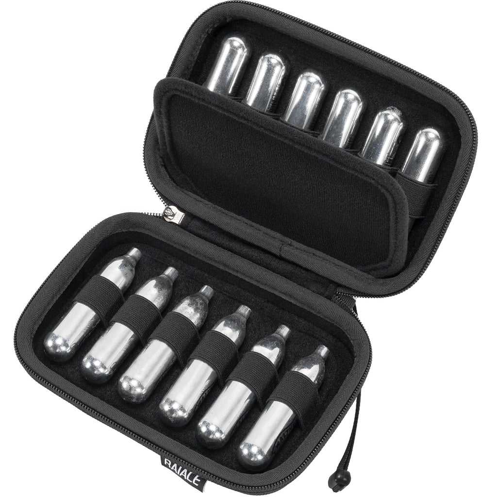 RAIACE CO2 Cartridges Storage Case Compatible with Crosman 丨Umarexss丨Leland 12-Gram 8-Gram Powerlet Cartridges, Protective Storage Travel Bag - Black