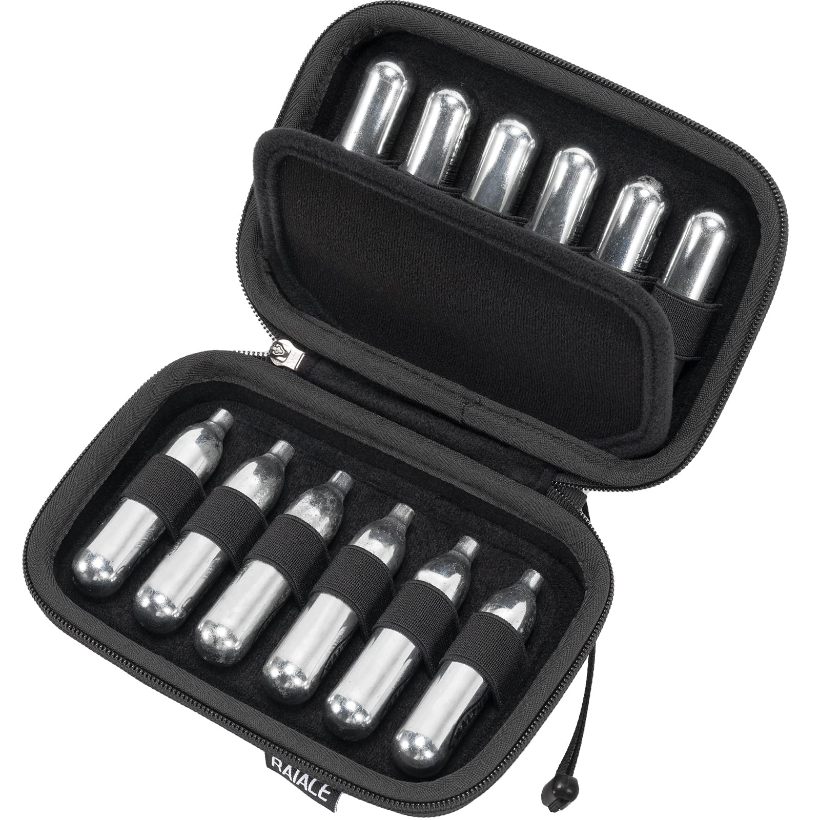 RAIACE CO2 Cartridges Storage Case Compatible with Crosman 丨Umarexss丨Leland 12-Gram 8-Gram Powerlet Cartridges, Protective Storage Travel Bag - Black