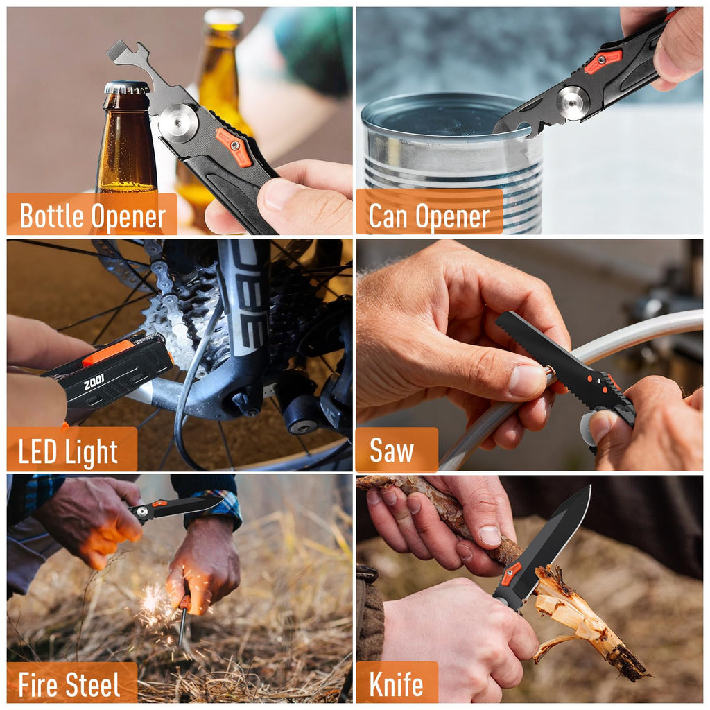 ZOOI Fathers Day Mens Gifts for Husband Dad, Gifts for Men Dad, Pocket Multitool, EDC Gear, Fathers Day Dad Gifts from Daughter Son Wife, Gifts for Him Boyfriend, Pocket Tools for Fishing Camping Gear