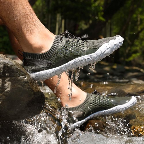 NORTIV 8 Men's Lightweight Water Shoes - Barefoot Aqua Sports Footwear for Hiking & Swimming