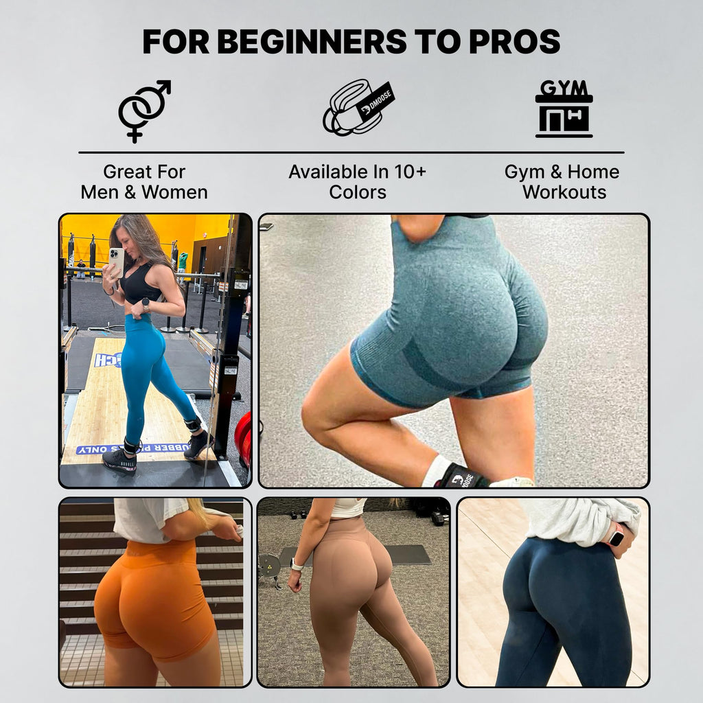 DMoose Fitness Ankle Straps for Cable Machines - One Size Fit Premium Padding, Glute Kickback Ankle Strap for Women & Men, Cable Attachments for Gym, Booty Workouts & Hip Abductors (Cocoa - Single)