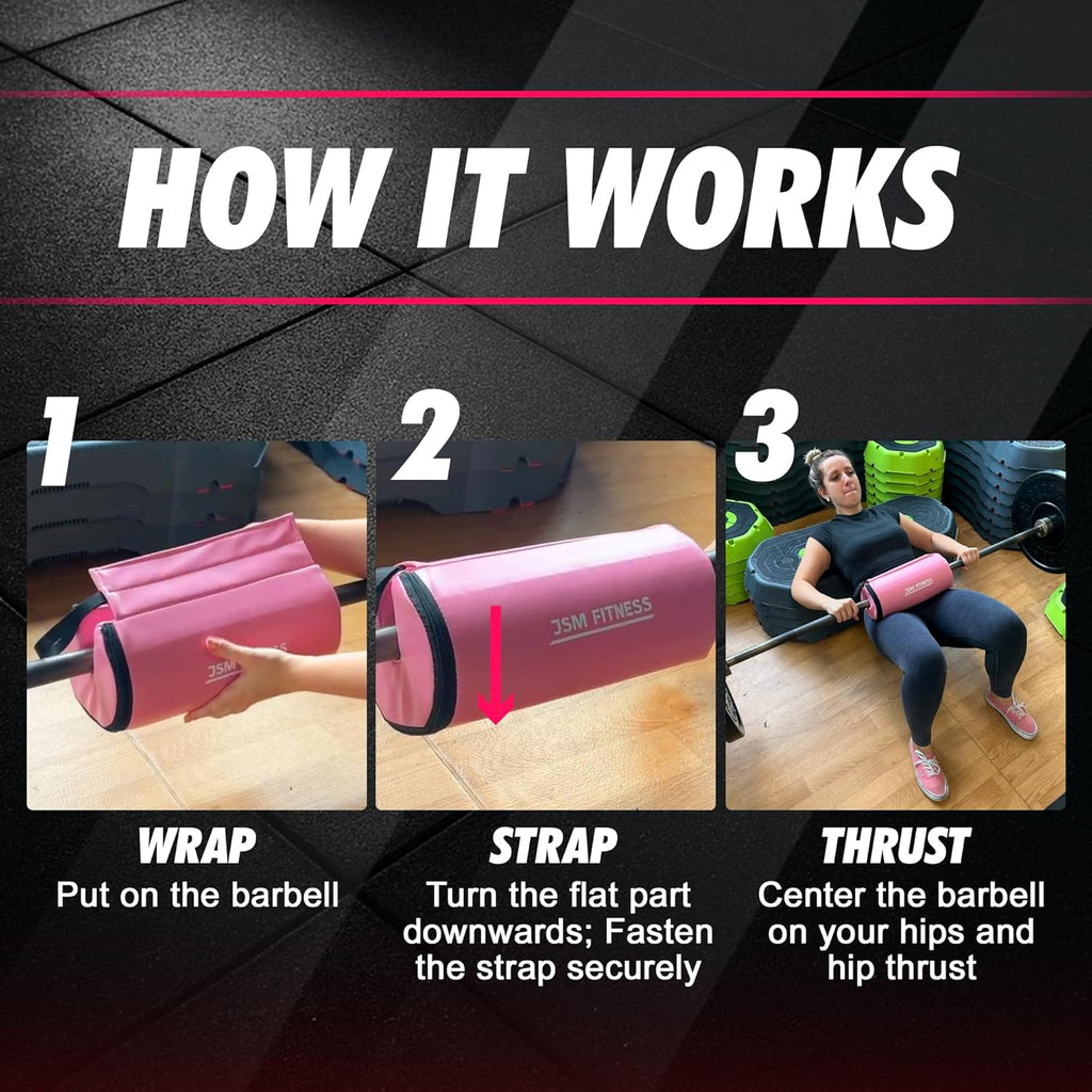 Skiennix Hip Thrust Barbell Pad - Extra Thick Cushion for Glute Exercises | Red Gym Accessory