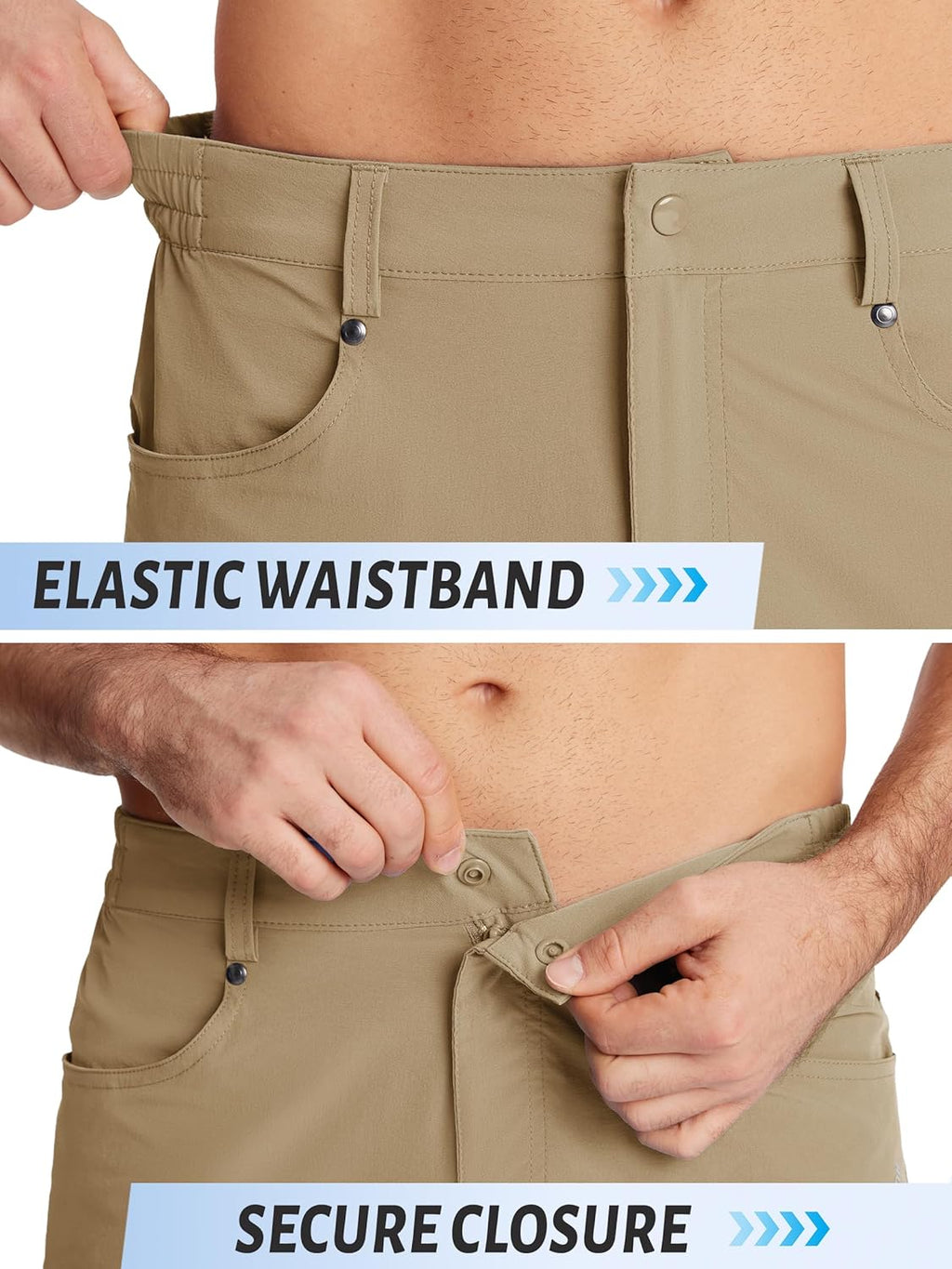 TACVASEN Men's Hiking Cargo Shorts - Quick Dry, Stretch Fabric, Zipper Pockets | Casual Outdoor Wear