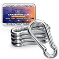 sprookber 316 Stainless Steel Carabiner Clip, 3.15 Inch Marine Grade Heavy Duty Spring Snap Hook for Outdoor, Boat, Hammock, Set of 5