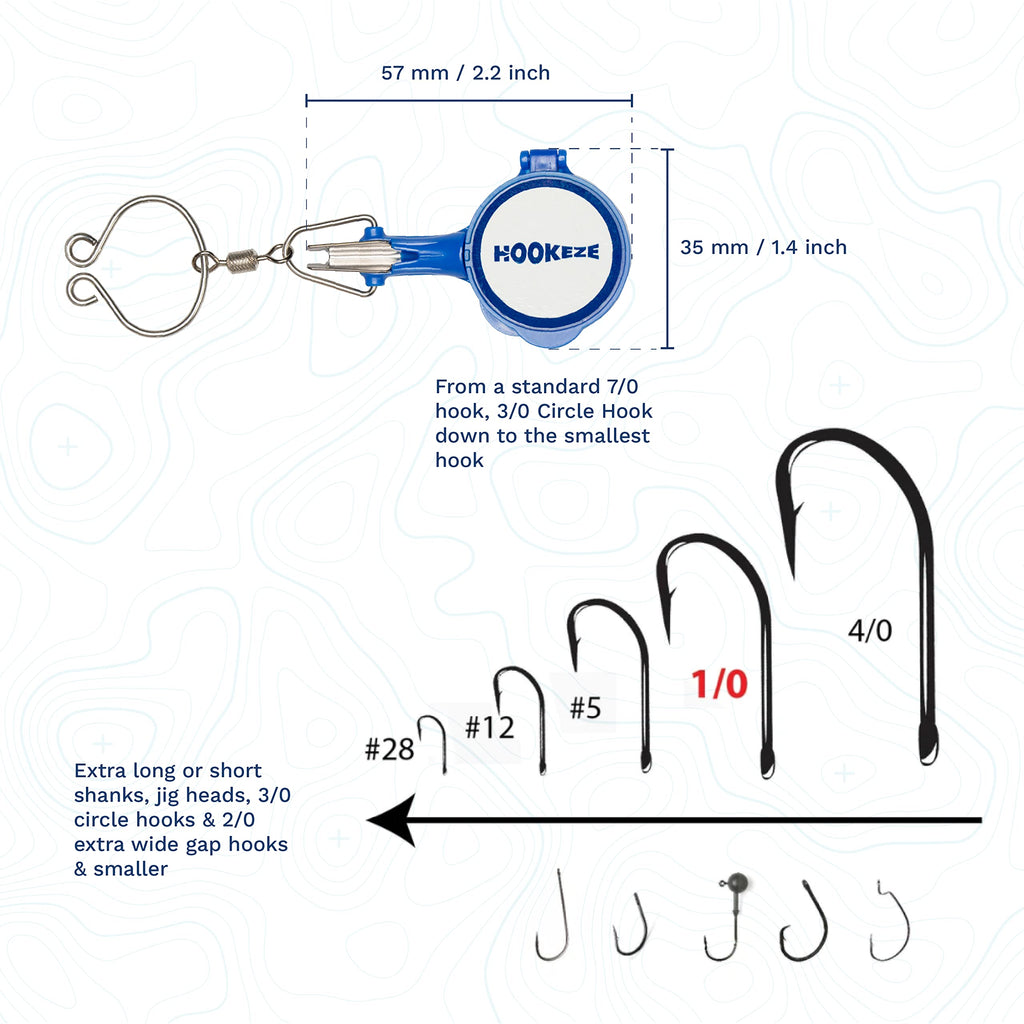 HOOK-EZE Fishing Knot Tying Tool | Protect from Fish Hooks | Tie Fishing Knots Easily | Cool Gadgets for Fishermen | Ice Fly Fishing | Fishing Accessories for Beginner Anglers | Nail Knot Tool