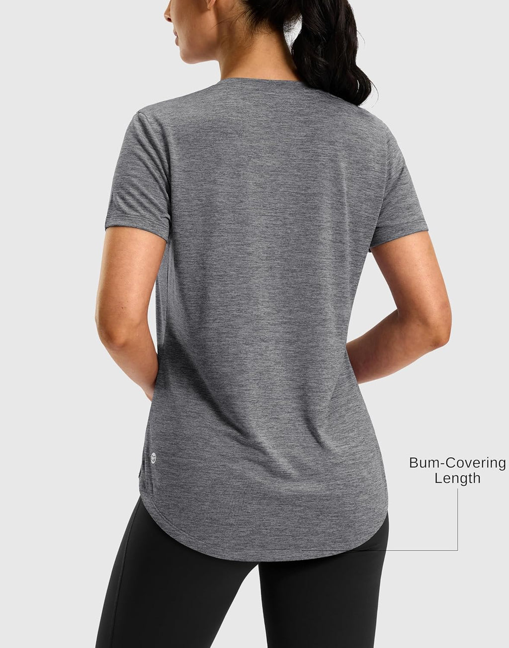 Skiennix Women's Workout Shirt - Lightweight Short Sleeve Dry Fit for Hiking & Running | Bum-Covering Length