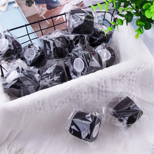 BQTQ 168 Rolls Self Adhesive Bandage Wrap 2 Inch Self Adherent Wraps Black Stretch Selfstick Bandages for Wrist Ankle Swelling Sprains
