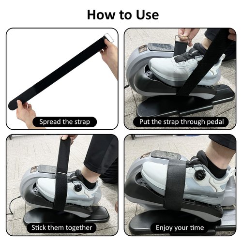 4 Pcs Pedal Straps, Perfect for Under Desk Elliptical Peddler Foot & Leg Pedal Exercixer for Seniors Fitness Home Sports Accessories