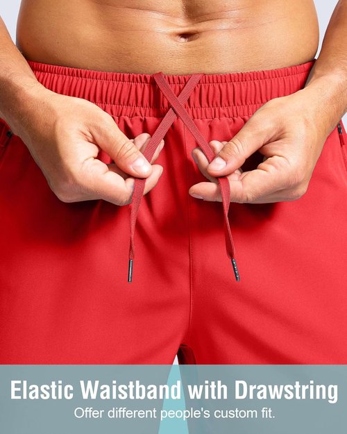 G Gradual Men's Athletic Running Shorts - Quick Dry with Zipper Pockets | 7"/5"/9" Workout Gym Shorts for Basketball & Hiking