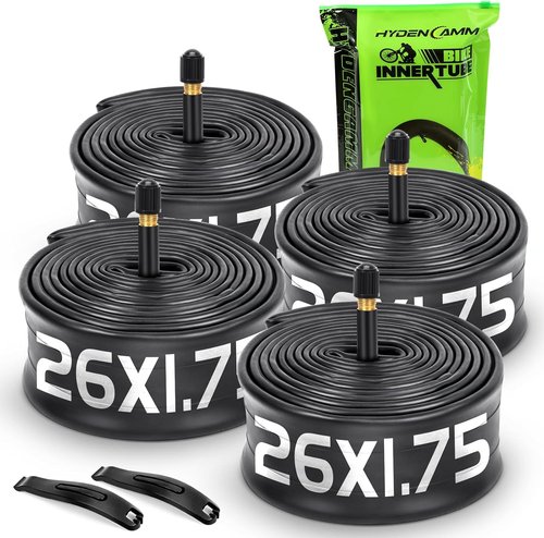 Bike Tubes 4 Pack by [Brand Name] - 26x1.75/2.125 with 35mm Schrader Valve | Durable Butyl for MTB & Road Bikes