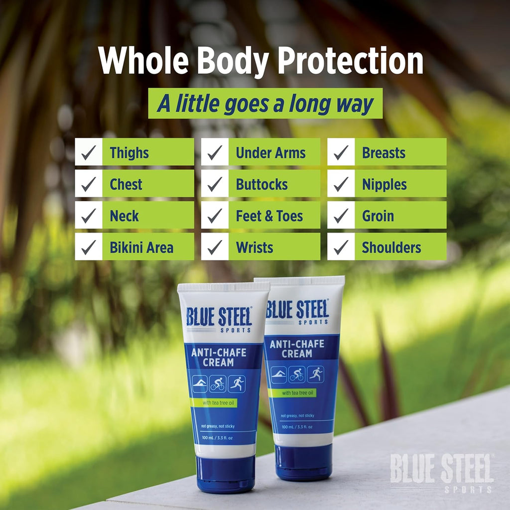 Skiennix Anti-Chafe Cream 100ml - Long-Lasting Protection for Running & Sports | Sweat & Water Resistant | Non-Greasy Formula for Sensitive Skin