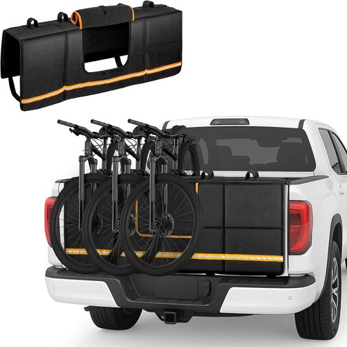 Marscamd Tailgate Bike Pad - Thick Protector for Mid-Size Pickup Trucks | Holds Up to 5 Bikes, 51" Wide, Black