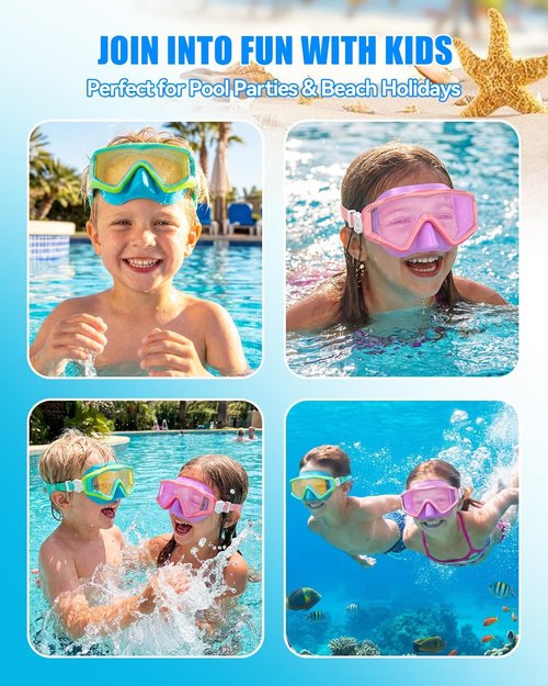 Aegend Diving Mask - Panoramic Anti-Fog Goggles for Snorkeling & Scuba Diving | Includes Mesh Bag